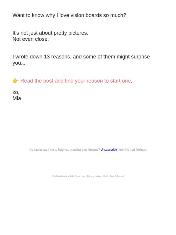 SelfMadeLadies email: This is why I love vision boards...