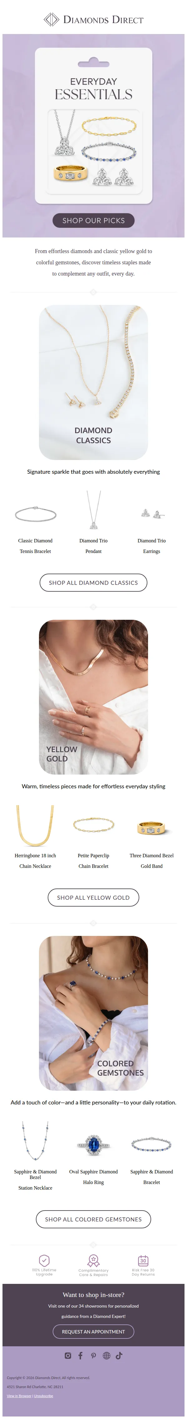 Diamonds Direct Sale email: Everyday Staples, Endless Possibilities