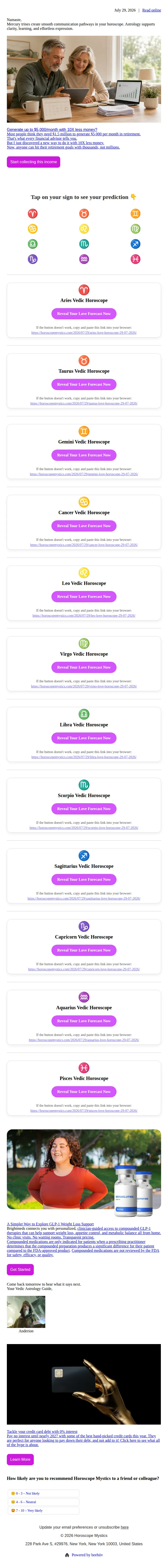 Vedic Horoscope Mystics email: When Mercury Trines Your Chart