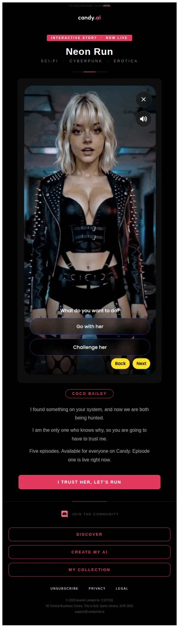 Candy AI email: She found something on your system 🚨