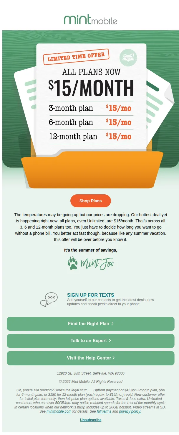 Mint Mobile email: The best deal of the summer is here