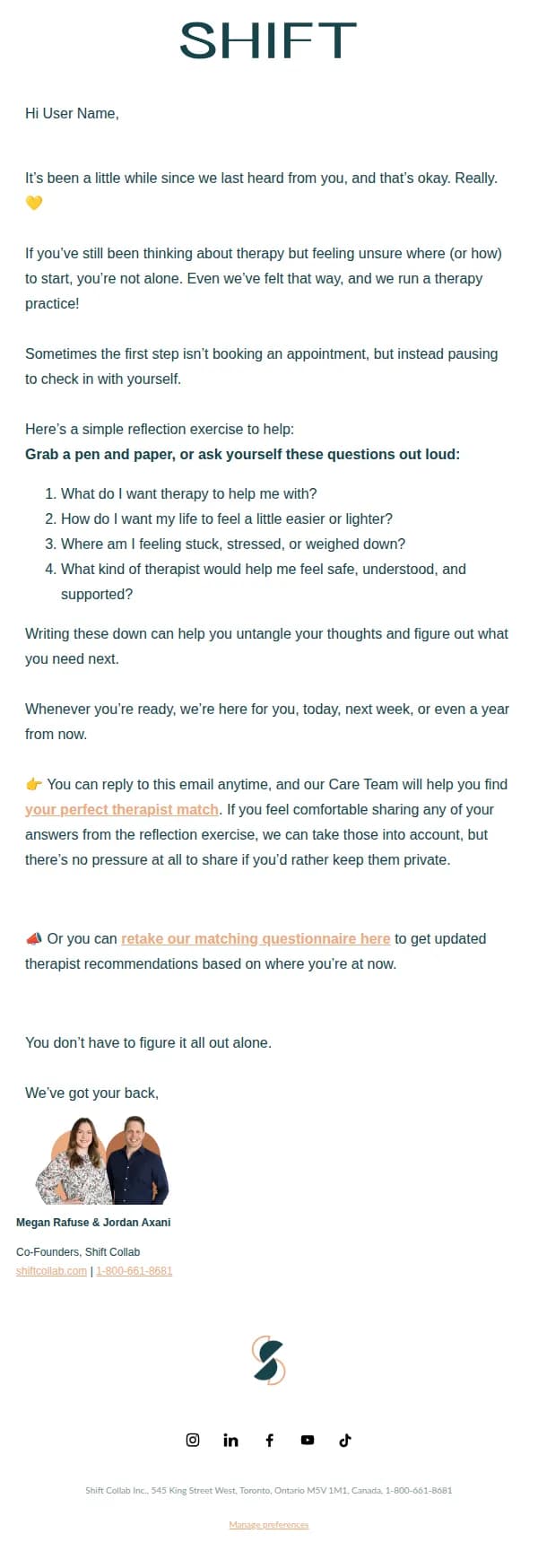 Shift Collab email: You’re ready for change.
