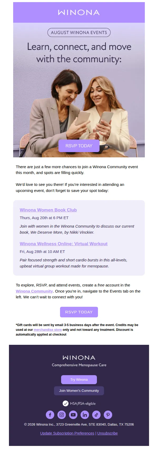 Winona email: Last call for the best book club! 📚