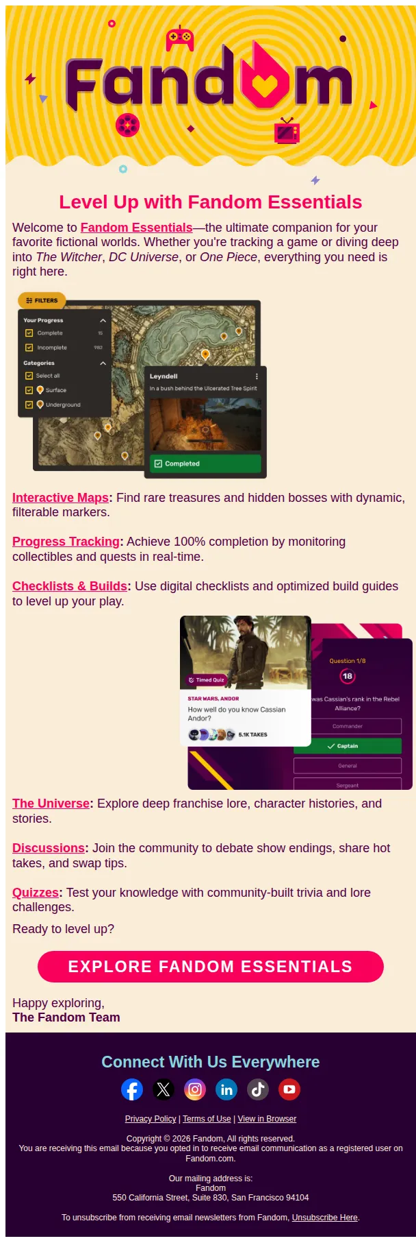 Fandom email: Your ultimate fan arsenal has arrived 🚀