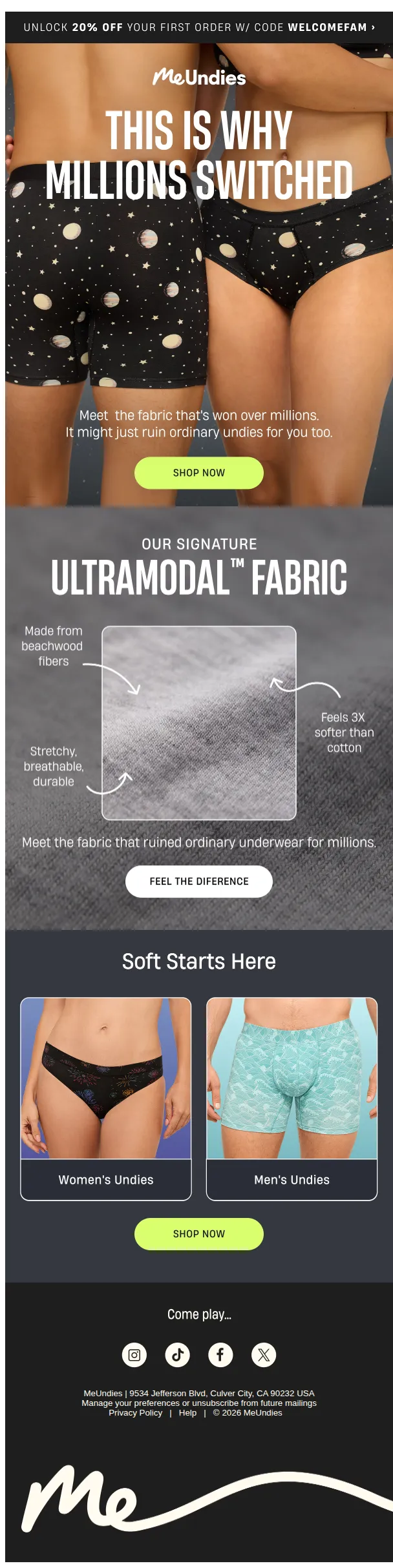 MeUndies email: Meet the fabric everyone's obsessed with