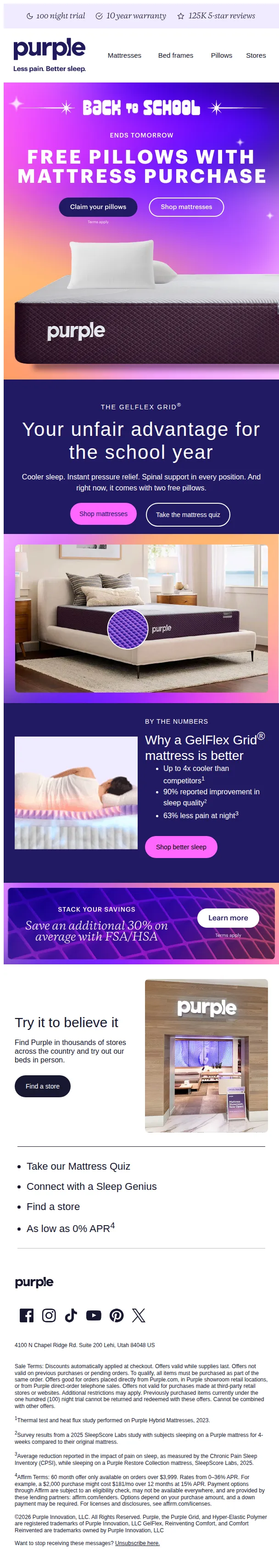 Purple email: Sharing some unfortunate news.