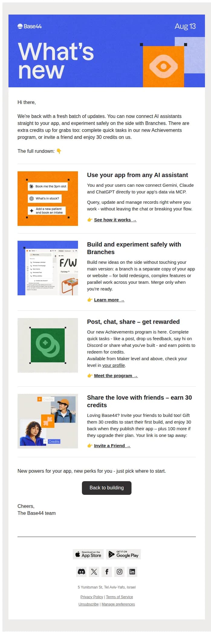 Base44 email: Your app just got new powers