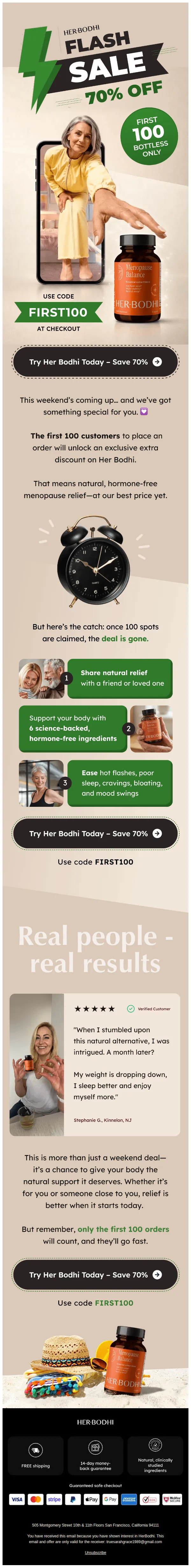 HerBodhi email: Congratulations — you've been selected!