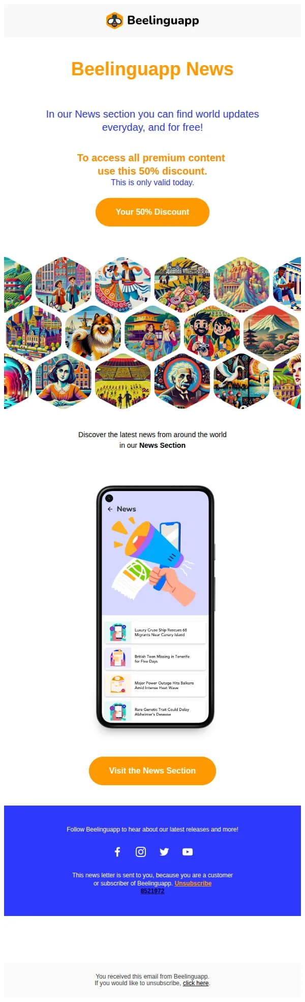 Anja at Beelinguapp email: Read the news in spanish with Beelinguapp