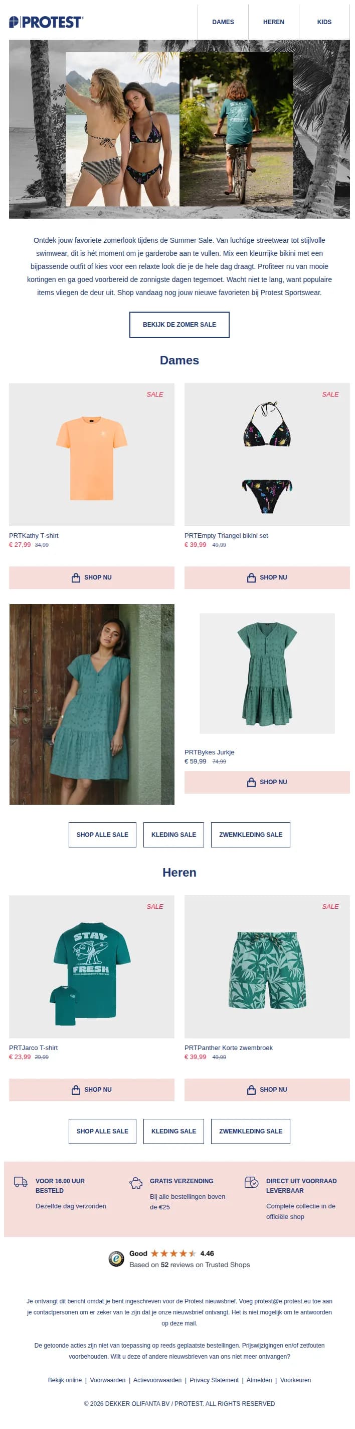 Protest Sportswear email: Ontdek de mooiste items voor strand en stad