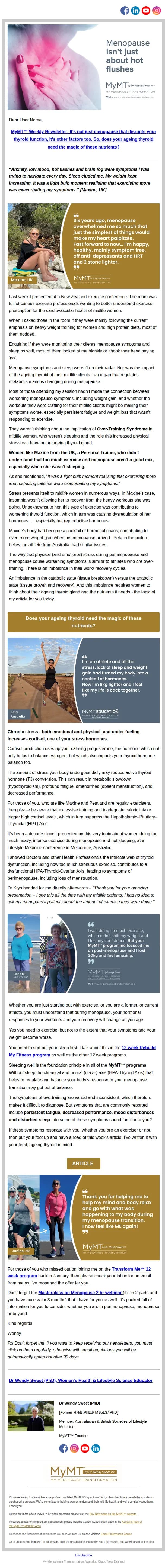 MyMT™ email: Your Tired Thyroid