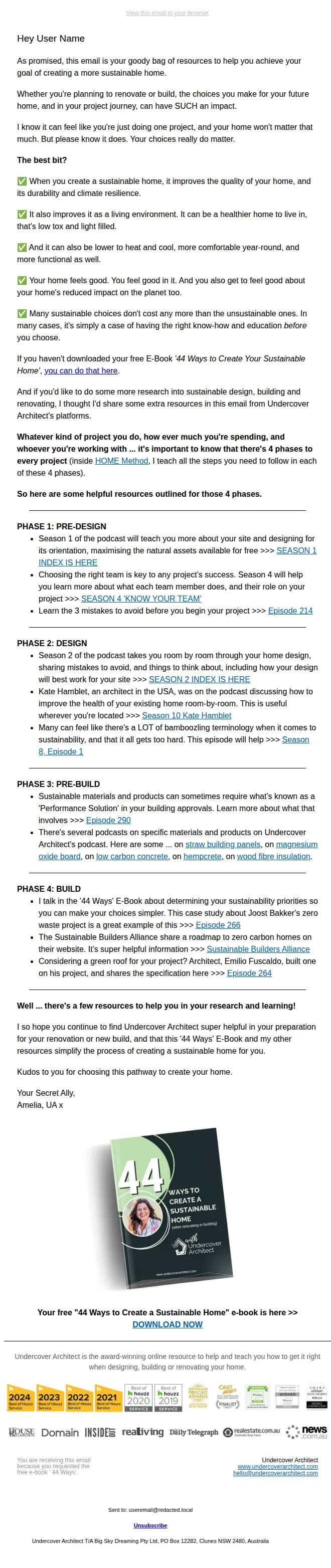 Undercover Architect email: EVERY project will go through these 4 phases