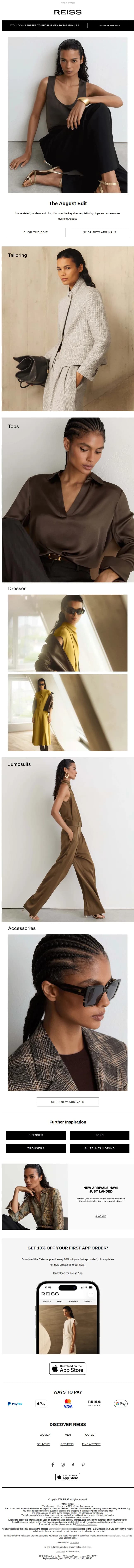 REISS email: New | The August Edit