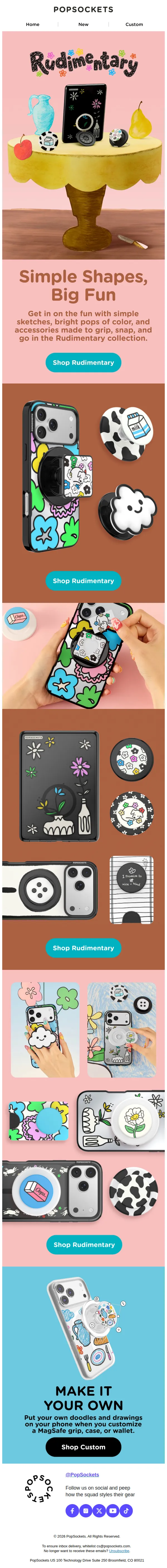 PopSockets email: Add whimsy to your phone with the new Rudimentary collection 🌼