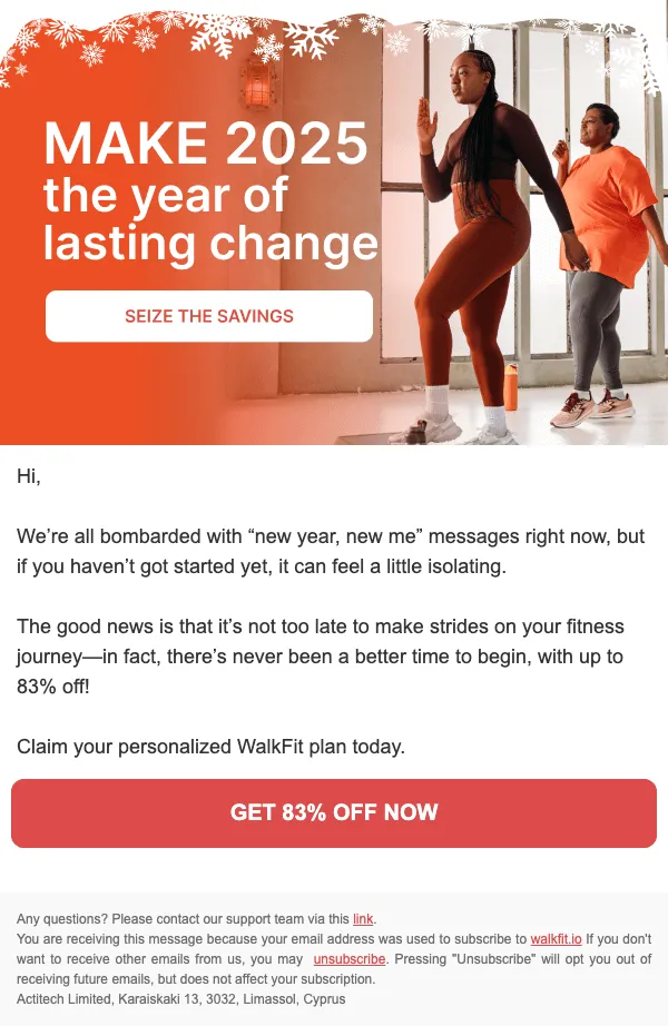 WalkFit email: It’s not too late to start 2025 strong 💪