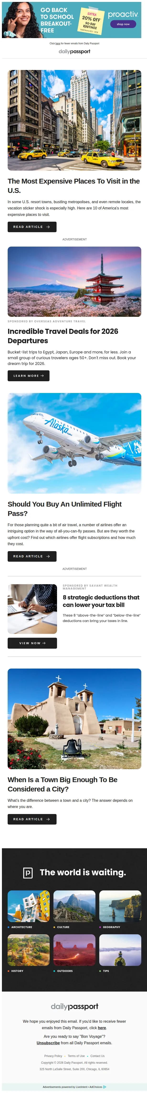 Daily Passport email: America's Priciest Place to Visit