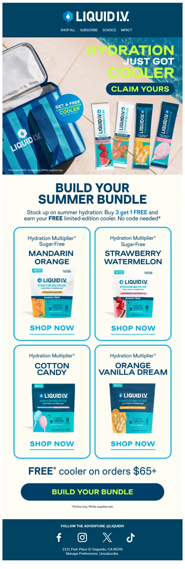 Liquid I.V. email: Stay Cooler This Summer