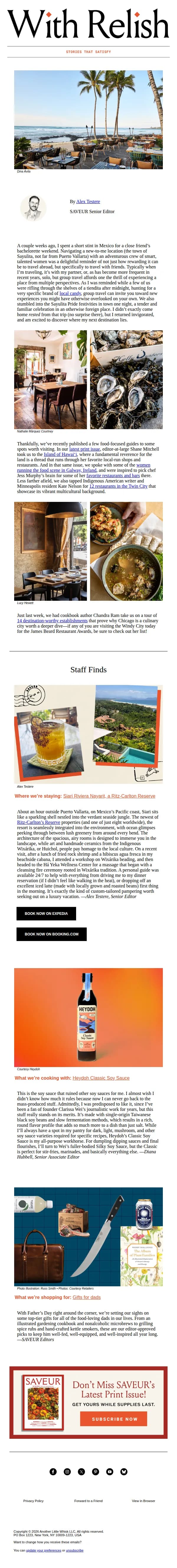 SAVEUR With Relish email: Destination guides from Galway to Hawai‘i