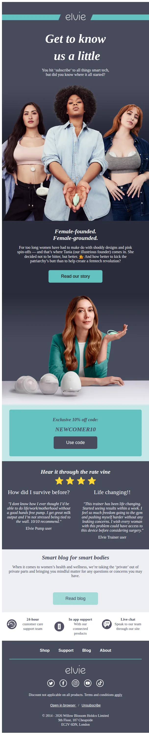 Elvie email: 10% discount code inside 🎁
