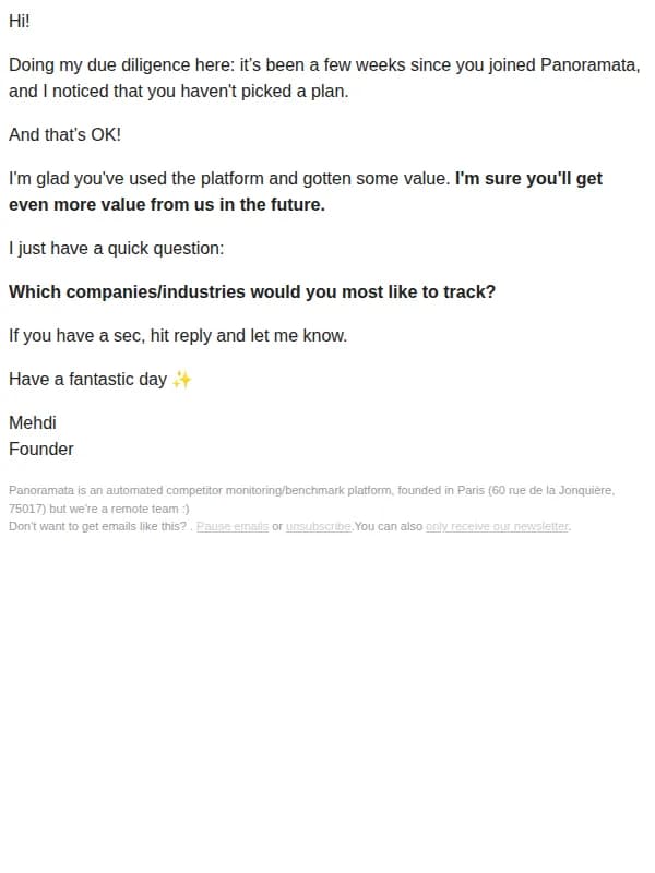 Panoramata email: what we can do for you