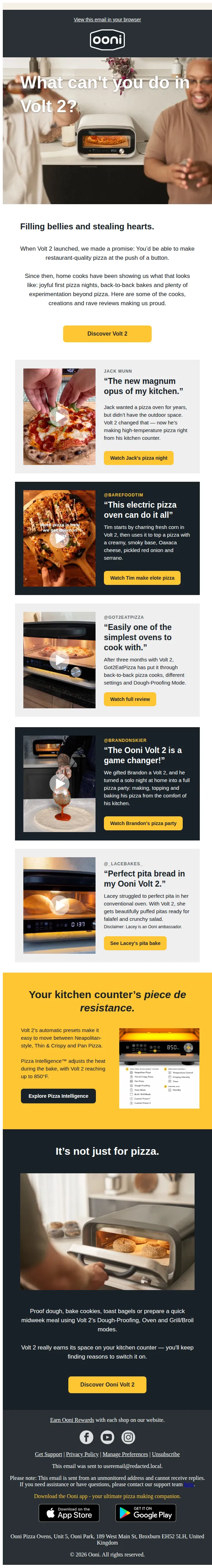 Ooni Pizza Ovens email: Year-round pizza perfection.