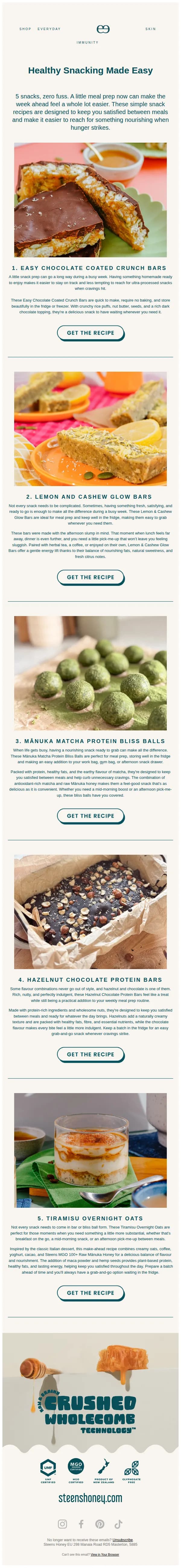 The Steens Team email: 5 Snacks You'll Make on Repeat