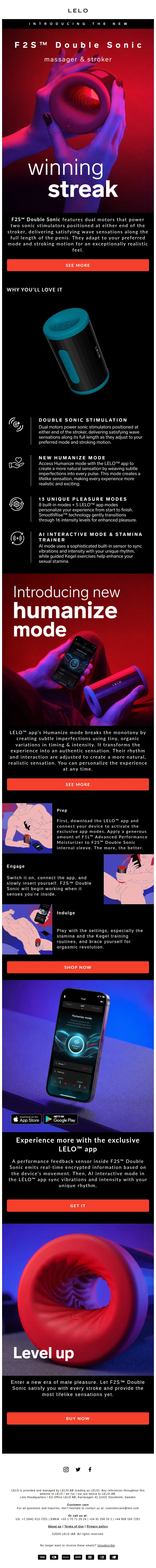 LELO email: Ready to Start Your Winning Streak?