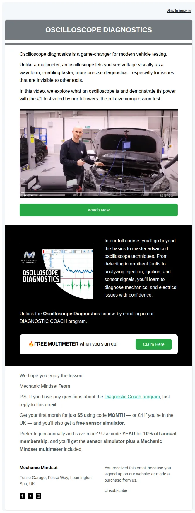 Mechanic Mindset email: The Most Powerful Diagnostic Tool - Explained