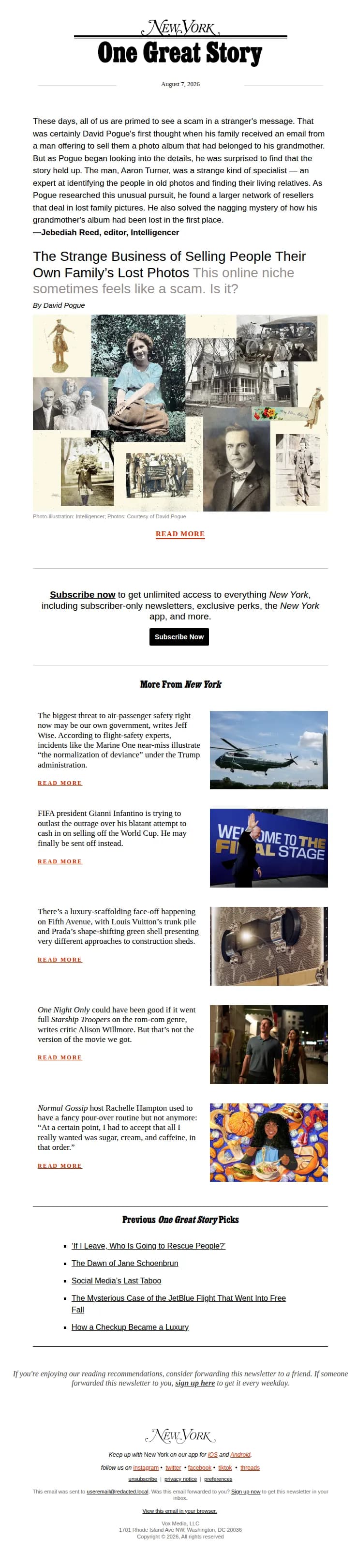 New York Magazine email: The Resellers That Deal in Lost Family Photos, by David Pogue