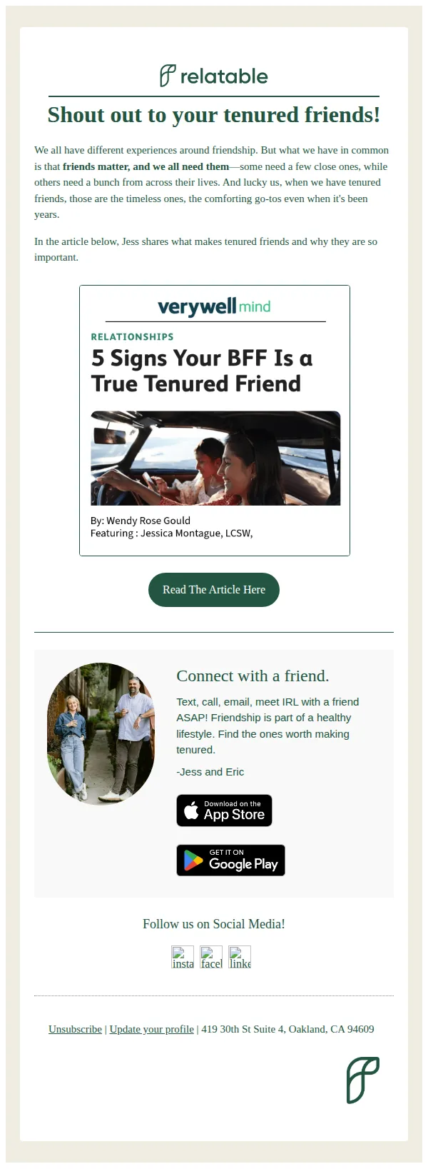 Relatable email: Have you heard about tenured friends?