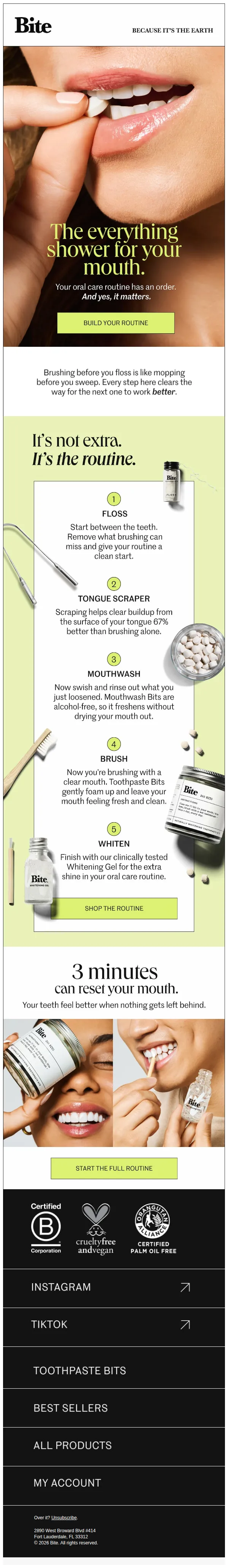 Bite email: The everything shower...