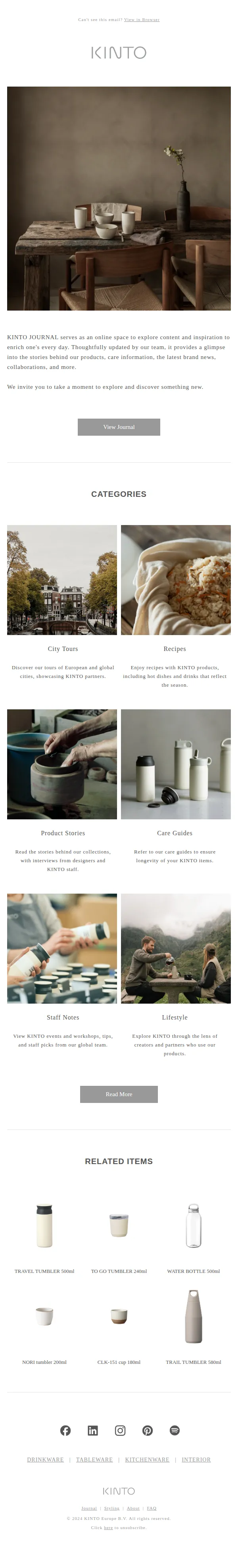 KINTO Europe email: Discover KINTO Journal