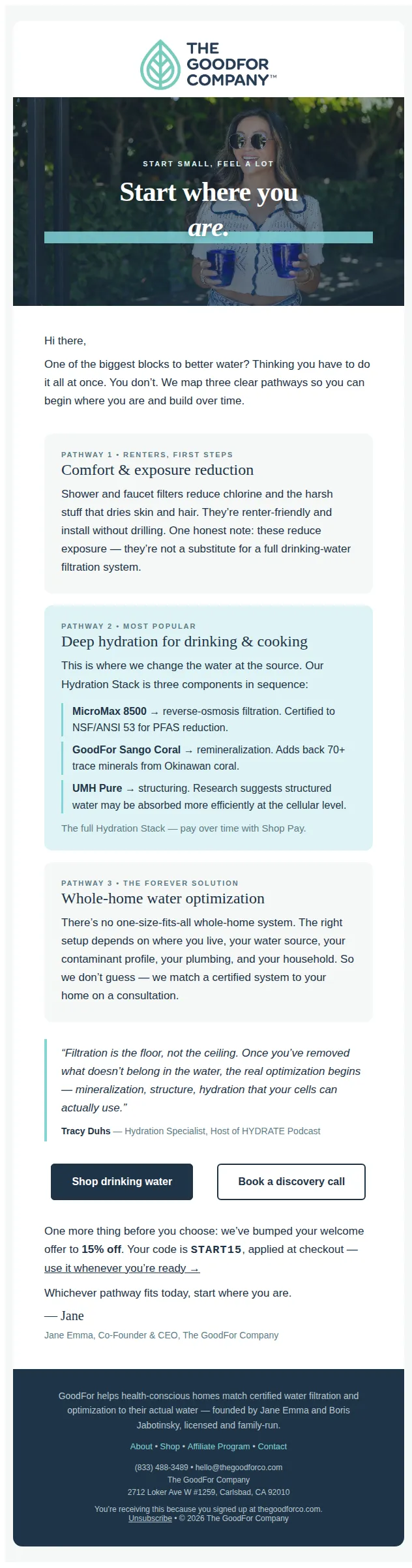 GoodFor email: Three ways to start