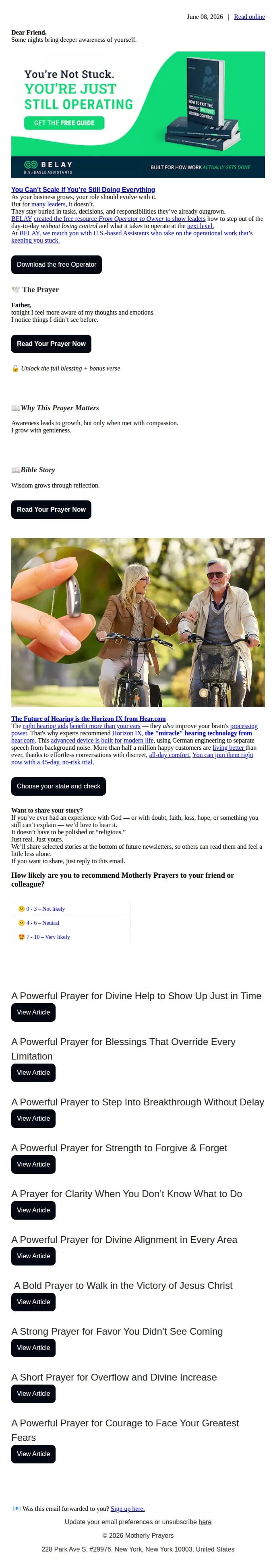 Mama Raya email: Evening Prayer: When You Feel Emotionally Aware