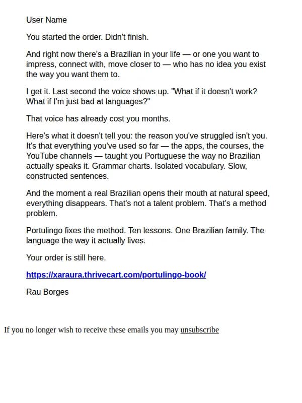 Speak Portuguese Fast email: User Name You were this close.