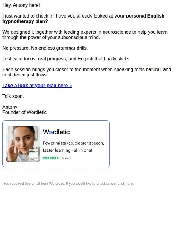 Wordletic email: RE: Did you see this?
