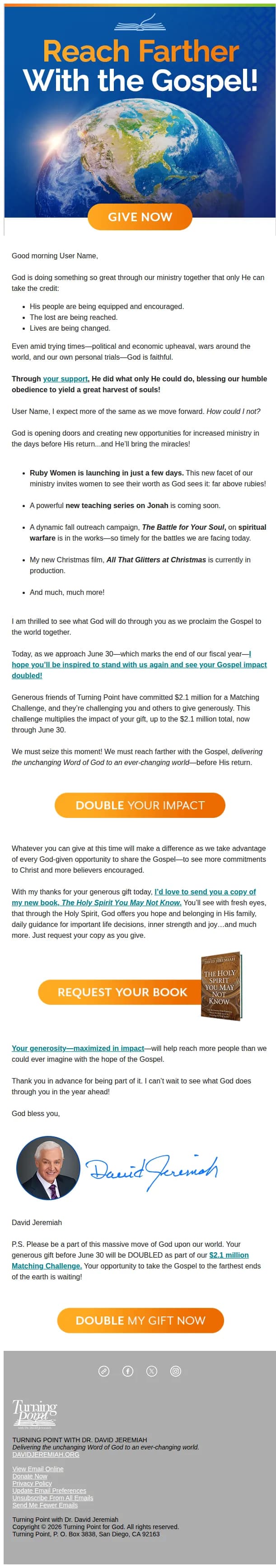 Turning Point email: Something BIG is happening this fall…and we need your help!