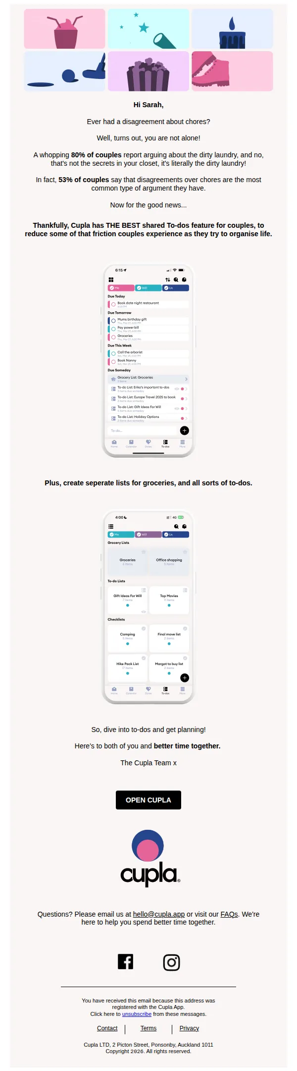 Cupla email: Revealing one of the biggest predictors of relationship satisfaction...