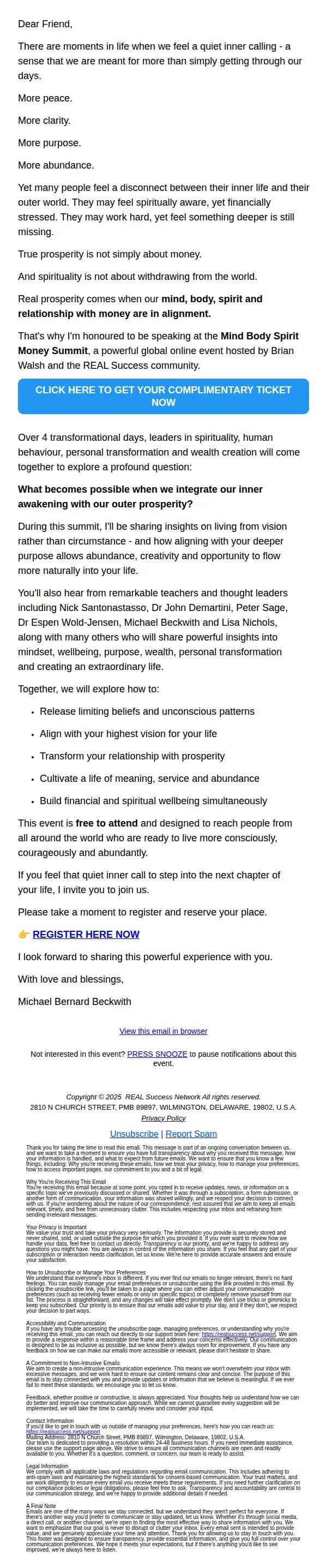 REAL Success email: I want to personally coach you User Name
