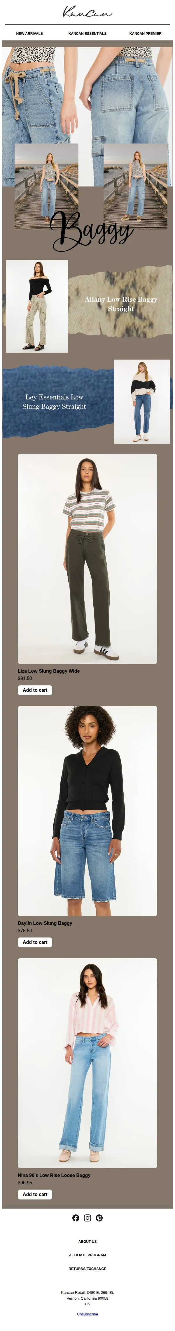 Kancan USA email: Get Cozy in Baggy Denim Today 🤎