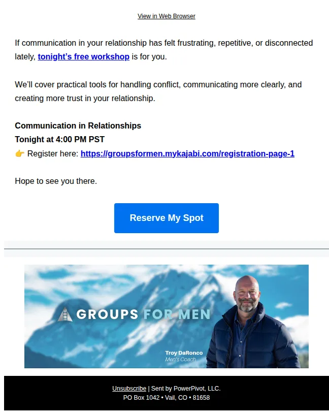Groups For Men email: Why does every conversation turn into an argument?