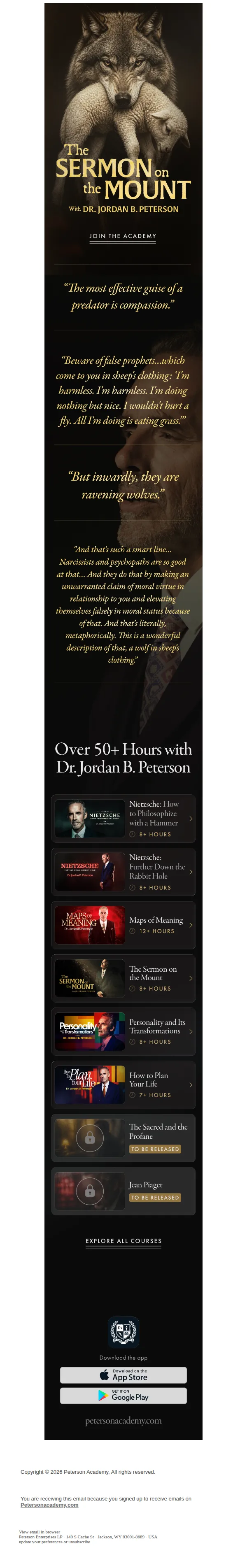 Peterson Academy email: A Wolf in Sheep’s Clothing