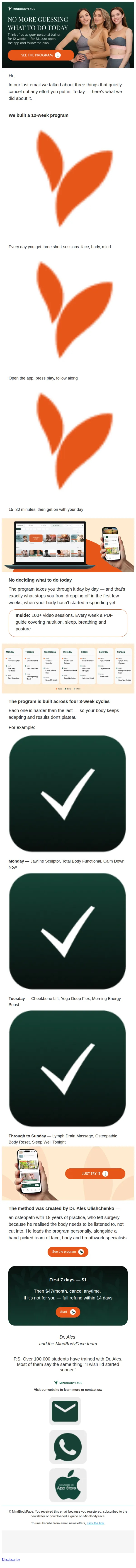 Dr. Ales email: No more guessing what to do today