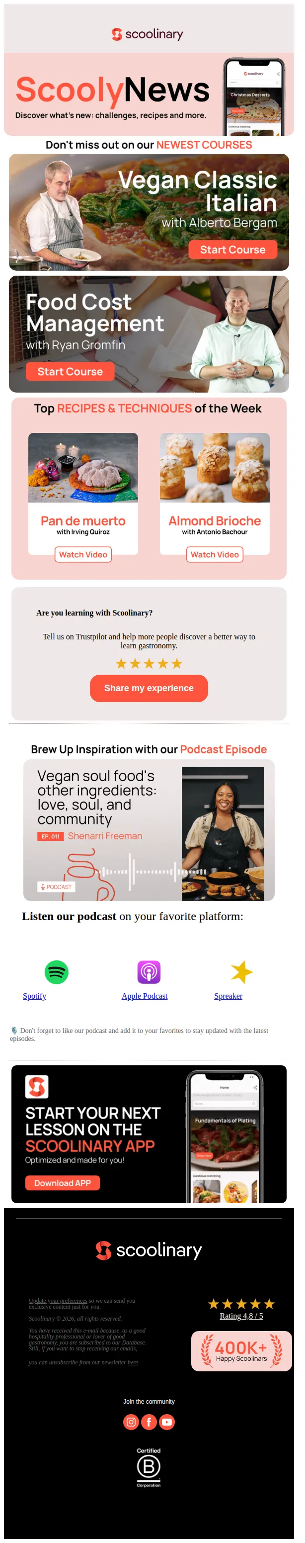 Scoolinary email: Is your kitchen losing value? 📊