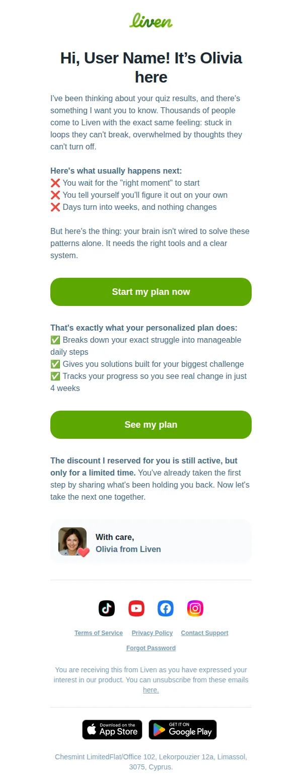 Liven email: This is what's holding you back