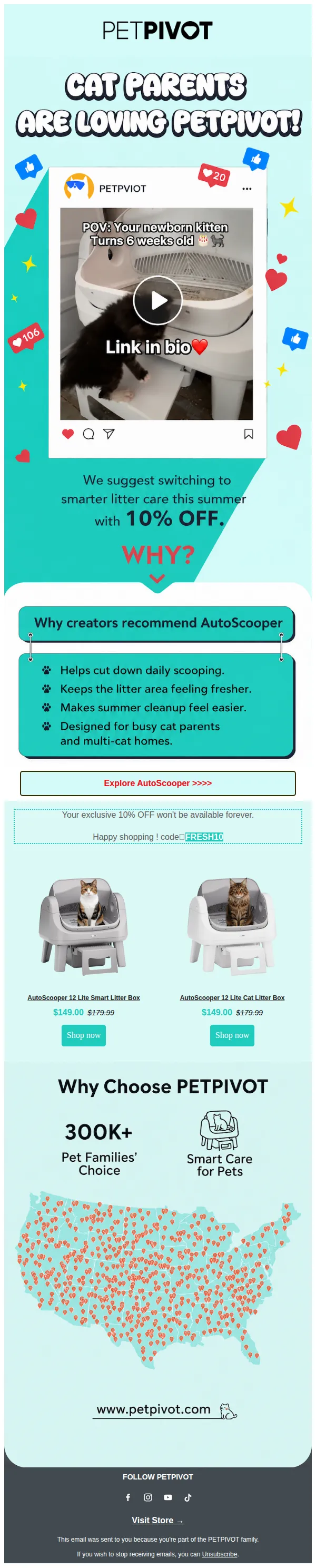 PetPivot email: 😱Creators Are Loving This Summer Litter Upgrade