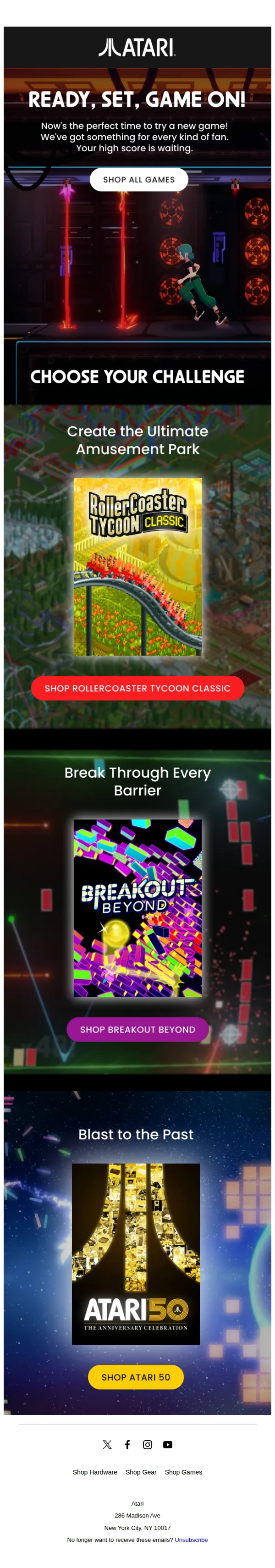 Atari email: Legendary Game Nights Start Here! 🤩