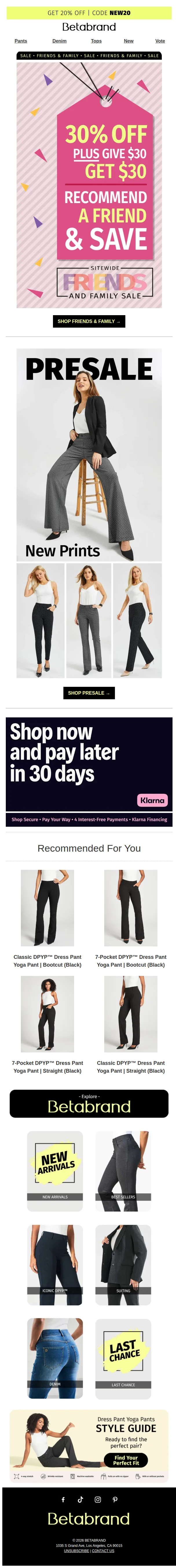 Betabrand email: Be the friend with the good recommendations.