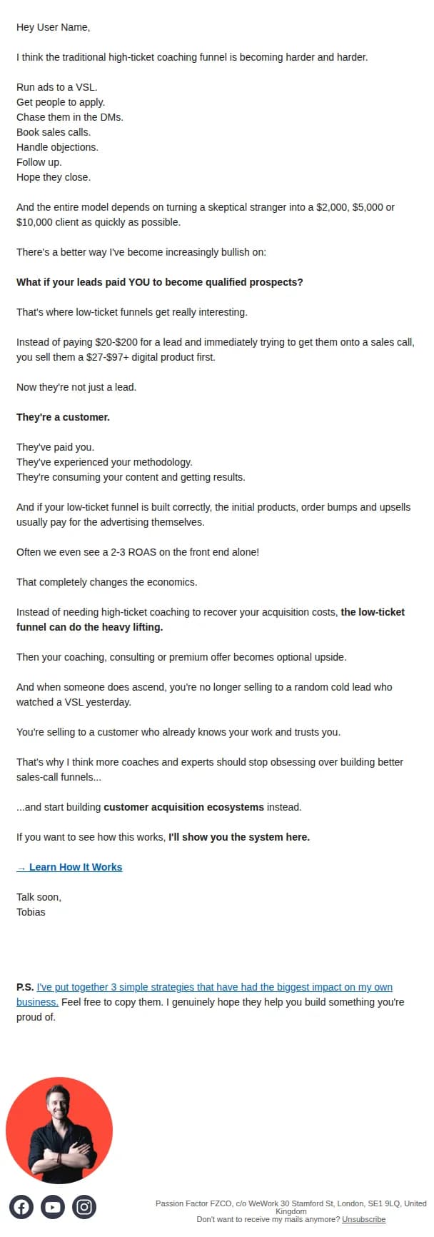 Fastlane Growth email: 🔴 The $27 alternative to sales calls