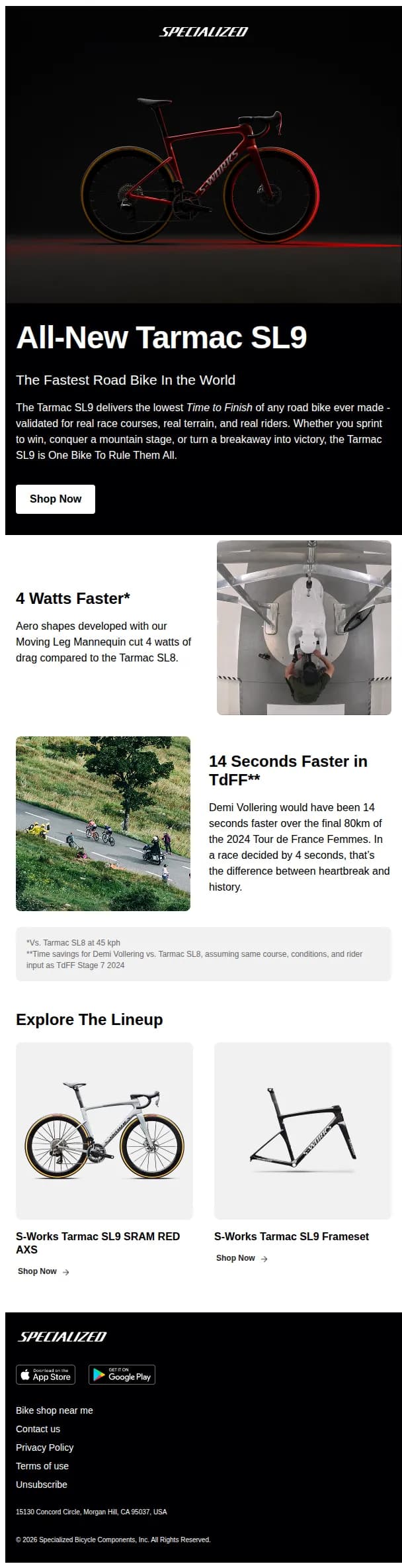 Specialized Bicycle Components email: Tarmac SL9 - Fastest Road Bike In the World